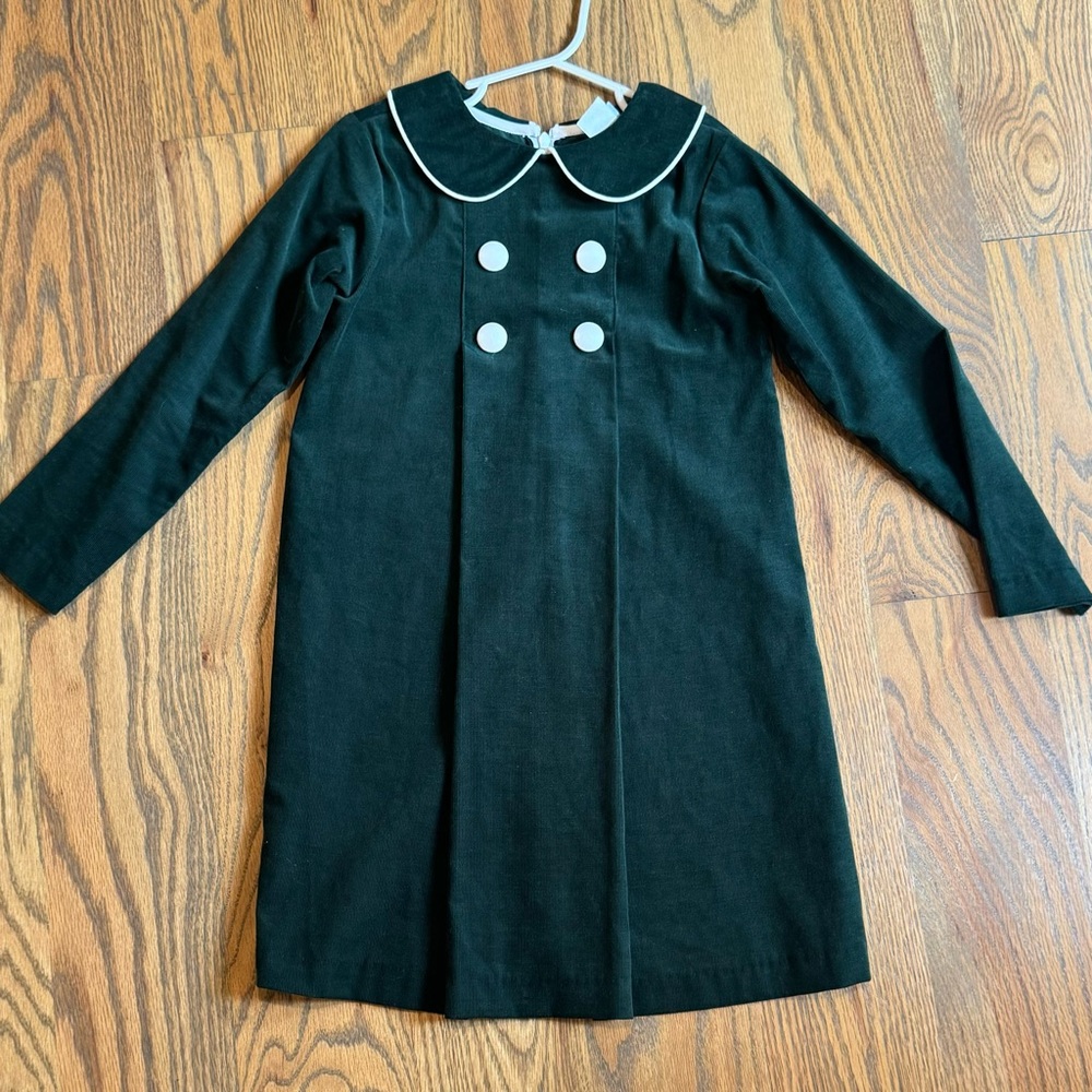 Bailey Boys Brand girl’s micro corduroy LS dress in emerald green. Size 8.